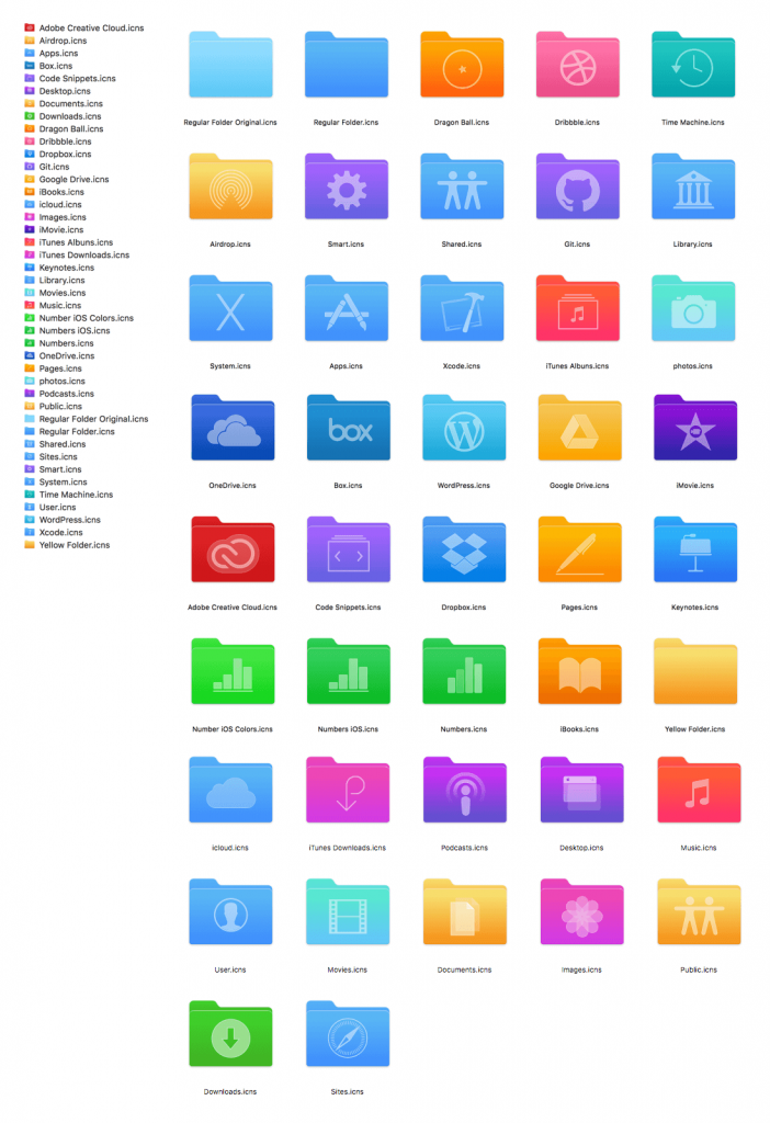 Pixel perfect macOS Folder icons